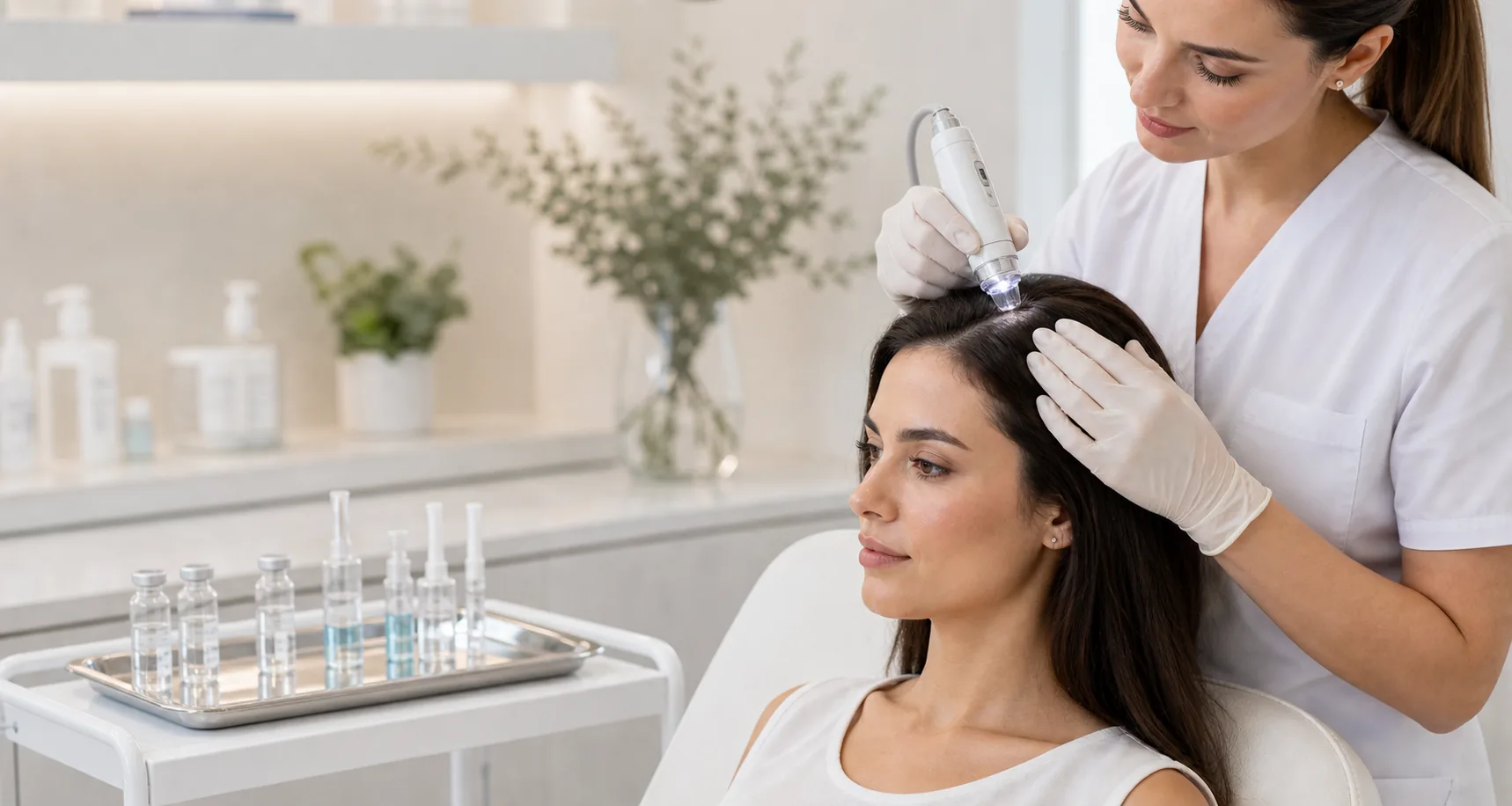 Dermaluxe Saç Eksozomu hizmetine uygun premium klinik görseli