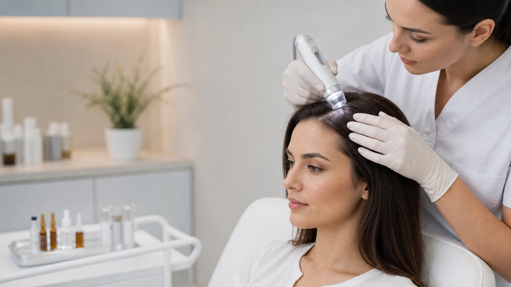 Dermaluxe Saç Mezoterapisi hizmetine uygun premium klinik görseli